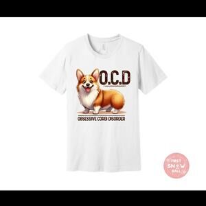 Funny Obsessive Corgi Disorder T-Shirt for Dog Lovers - Cute Pet Tee